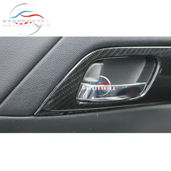 Pro Honda Accord 13-17 4x Uhlíkové Vlákno Barva Vnitřní kliky Dveří Panel Kryt Střihu