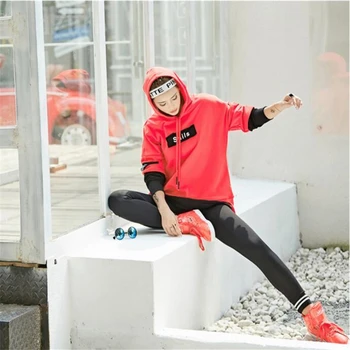 2018 Jaro-Podzim Ležérní Dámské Fitness Legíny Pás Elastické Dámské Legíny Workout Slim korejské Divoké Pruh Legging Kalhoty