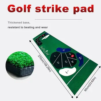 Indoor Golf Gumové Non-Slip Golfové Hole Mat Interaktivní Sportovní Svěží Koberec Přenosné Uvedení Trainer Cvičení Přenosný Doma 2021