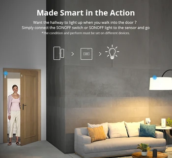 SONOFF Bezdrátový Dveřní Okenní Senzor Aplikace DW2 RF 433Mhz Oznámení, Upozornění, Alarm Pracuje S RF Bridge For Smart Home Security