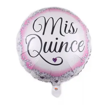 50ks 18Inch Mis Quince Hliníkové Fólie Balónky, Helium španělské Patnácti Pink Girl Birthday Party Dekorace