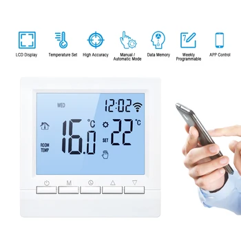 Inteligentní Digitální Termostat Regulátor Teploty Home Office APP Ovládání Programovatelné Elektrické Podlahové wifi Topení Termostat