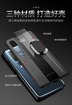 Pro Xiaomi Mi 10 Pro Případ, Luxusní Měkké Silikonové Plexisklo S Prsten Stand Magnet Zadní Kryt Pouzdro pro xiaomi mi note 10 Pro