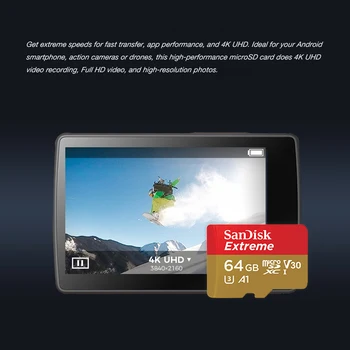 Sandisk Micro SD karta Class10 TF karty 16gb 32gb 64gb 128gb 200 GB paměťová karta pro akční kamery nebo drony Extrémní microSD karty