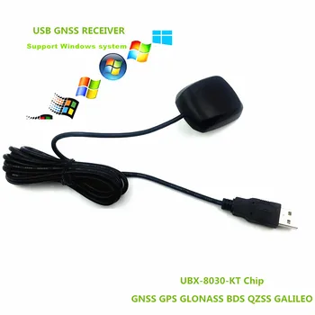 Postaven v FLASH USB gps přijímač GNSS přijímač GLONASS modul, anténa,M8030 duální GNSS BDS receiver nahradit BU353S4,0183NMEA 5V