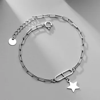 La Monada 925 Mincovní Stříbro Náramky Pro Ženy Korálek Hvězdičkový Speciální Řetěz Pentagram Ženy Náramek Stříbrné Šperky Příslušenství