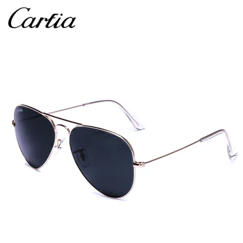 Carfia Retro Klasické sluneční Brýle, Ženy, Muži Pilotní Styl Slitina zlatém Rámu Zelené Sluneční brýle Vintage Brýle UV400