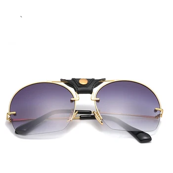 Klasické Značky Značkové sluneční Brýle Pro Muže a Ženy Semi bez Obrouček Inteligentní Sluneční Brýle Unisex Módní sluneční Brýle Oculos de Sol UV400