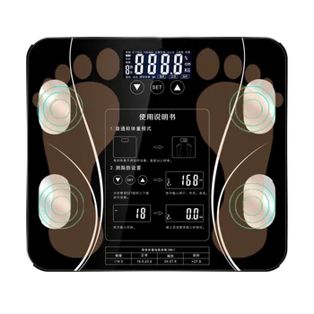 Koupelna Tělo Tuku Stupnice BMI Inteligentní Elektronické LED Tlačítka Dotykem Svalové Fitness Váha EIG88