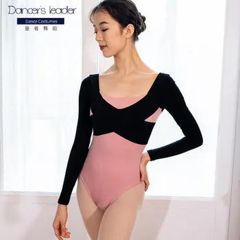 Balet gymnastika trikot Balerína trénink kostým pro ženy, Taneční oblečení pro Dospělé Jóga kombinézu barevný kontrast ballet suit