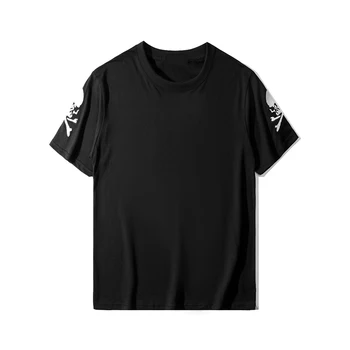 Nový vzor 2019 parkour Novinka Vyšívané lebky kosti MMJ Trička T-Shirt Hip Hop, Skateboard Street Bavlna T-Košile Tee