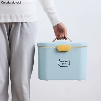 První Pomoc Kit Box Úložný Organizér Velký Lékařský Box Plastový Kontejner Multi-vrstva Medicíny Box Nordic Domácí lékárničce