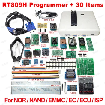 Doprava zdarma Původní RT809H EMMC-Nand FLASH Extrémně rychlý Univerzální Programátor +38 Položek+Edid Kabel S CABELS EMMC-Nand