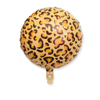 10pcs 18inch Zvíře textury Fólie balónky, Leopard, tygr, zebra, žirafa vzor, Kulatý balón Svatby, narozeninové party dekor sprcha