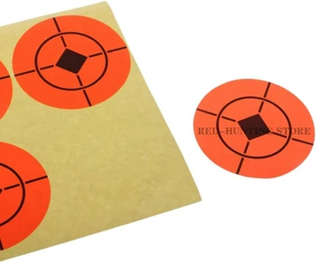 250pcs(25 listů) 1.5 inch Cíl Pasters Papíru Samolepky pro vzduchovky Střelba Pistole Oranžová