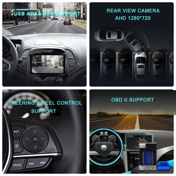 EKIY Android 9 autorádia Pro Dodge Caliber 2009-2012 Navigace GPS, Multimediální Přehrávač, Auto Stereo Hlavy Jednotka Typu Záznamník, BT, FM