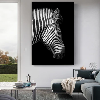 Zebra Wall Art Plátno Obrazy, Černé a Bílé Zvířat Zeď, Plakáty a Tisků, Nástěnné Obrázky pro Obývací Pokoj Dekor Cuadros