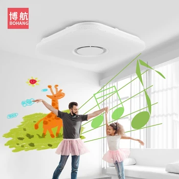 Moderní inteligentní LED stropní svítidlo RGB stmívatelné dálkového ovládání APP Bluetooth reproduktor obývací pokoj, ložnice, 90-260v stropní světlo