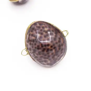 Oválná Ulita Shell Box Přírodní Černá Matka Pearl Šperky Boxy 2.36