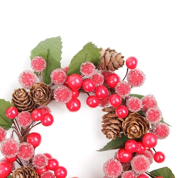 1ks Umělé květiny berry náramek Vánoční bobule věnec přírodní borovice kužel svatbu domácí dekorace DIY flower zdi dárkové krabičce