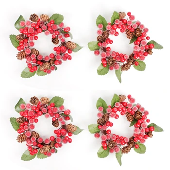 1ks Umělé květiny berry náramek Vánoční bobule věnec přírodní borovice kužel svatbu domácí dekorace DIY flower zdi dárkové krabičce