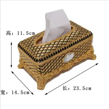 Módní kreativní kovové ubrousky box tkáně casenapkin tkáně dávkovač dávkovač kámen islandfor domácí dekoraci ZJH085