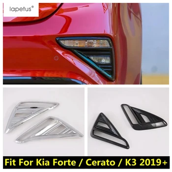 Lapetus Příslušenství Vhodné Pro Kia Forte / Cerato / K3 2019 2020 ABS Zadní Foglight Mlhové Světla Lampy Rám Formovací Kryt Trim Kit