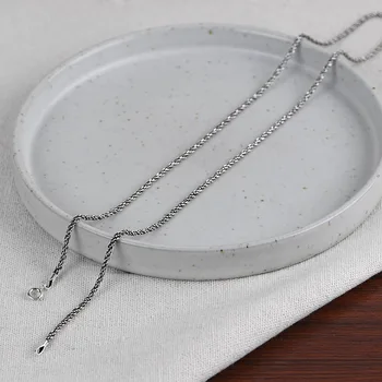 55cm S925 Silver Retro-Řemesla Stříbrné Šperky Řetězce Mužů a Žen, Bič Řetěz Klíční kost Řetěz Náhrdelník