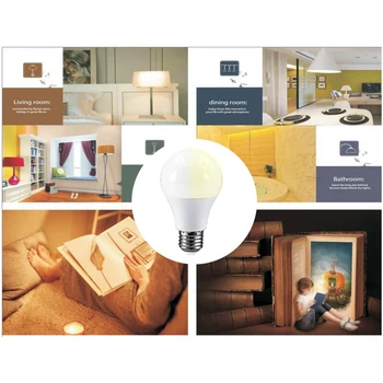 15W WiFi Inteligentní Žárovka E27 B22 LED Lampa APLIKACI Provozovat Alexa Google Assistant Ovládání Teplé+Stmívatelné Cool Timer Magic Žárovka