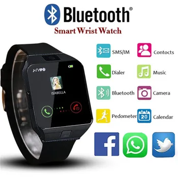 DZ09 Chytré Sportovní Facebook Elektronické Inteligentní Krokoměr Smartwatches LED Pro Muže, Ženy, Unisex Design, Bluetooth Orologio Uomo
