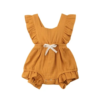 Novorozence Oblečení pro Dívky Prohrábnout Romper bez Rukávů Bavlněné Letní Kombinéza Oblečení Sunsuit Oblečení Holka 0-24M