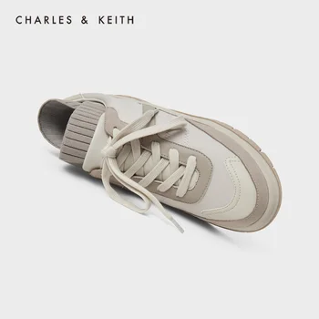 CHARLES A KEITH New Příjezdu na Podzim 2020CK1-70900233Women ležérní tenisky krajka-up platformy tenisky