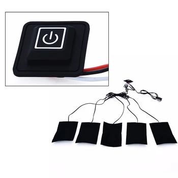 1to5 USB Elektrické Topení Podložky Termální Oblečení Bundy Zimní Teplejší Topení List Pad DIY Vyhřívané Oděvy Nepromokavé