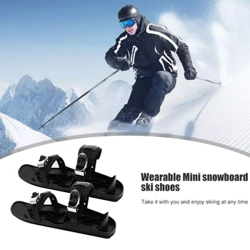 Unisex Zimní Lyžařské Brusle Boty Snadno Nastavit Bezpečnostní Cvičení Skiboard Mini Snowblady Příslušenství pro Venkovní Sport