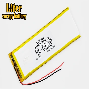 Polymer lithium-ion baterie 3000MAH 3.7 V 3060130 3257130 být přizpůsoben velkoobchodní CE FCC ROHS, MSDS certifikace kvality