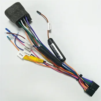 20 PINY ISO Konektor Kabelového svazku Adaptér s Zadní Pohled Kamery Připojení pro 1-DIN/2 DIN Android Auto Rádio Napájecí Kabel Kabelového svazku