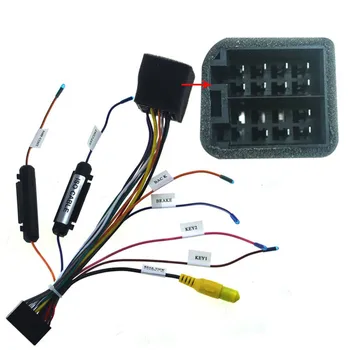 20 PINY ISO Konektor Kabelového svazku Adaptér s Zadní Pohled Kamery Připojení pro 1-DIN/2 DIN Android Auto Rádio Napájecí Kabel Kabelového svazku
