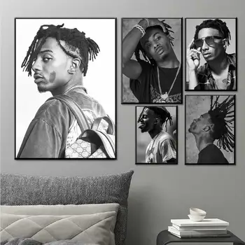 Playboi Carti Plakát Hip-Hop Rapper, Hudba Populární Rap Zpěvák Černé a Bílé Plakáty, Nástěnné Umění Malířské
