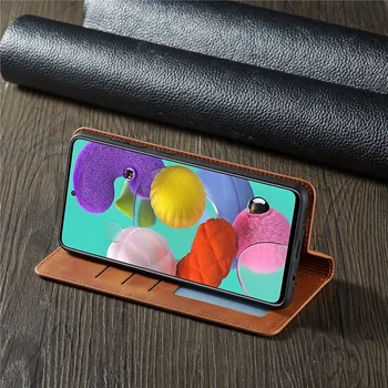 Magnetický Flip Pouzdro Pro Samsung Galaxy A51 A71 A31 A01 A11 A10 A20 A30 A30S A40 A50S Případech Peněženka Kožené Pouzdro Luxusní Telefon Kryt