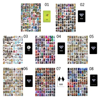 100ks/Box Kpop EXO Album LOVE SHOT POSEDLOST LOMO Karty Photocard Self Made Karty Pro Fanoušky Kolekce Papírnictví