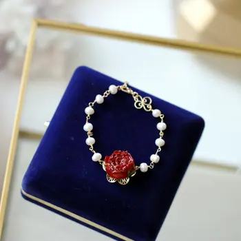 SINZRY unikátní originální šperky, ručně vyráběné vintage přírodní perla konzervované růže květ kouzlo náhrdelníky náhrdelník náramek šperky set