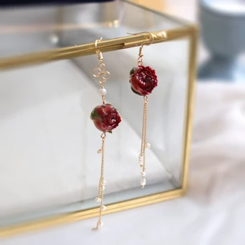 SINZRY unikátní originální šperky, ručně vyráběné vintage přírodní perla konzervované růže květ kouzlo náhrdelníky náhrdelník náramek šperky set