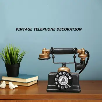 Starožitné Vintage Stolní Ozdoba Telefon Model Craft Bar Domácí Dekoraci, Dárek Propracované Výrobě Dlouhotrvající Odolné