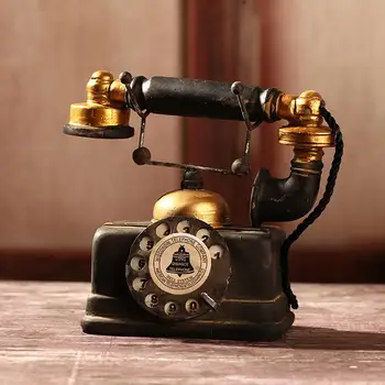 Starožitné Vintage Stolní Ozdoba Telefon Model Craft Bar Domácí Dekoraci, Dárek Propracované Výrobě Dlouhotrvající Odolné