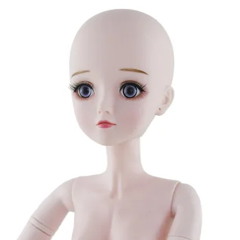 Nové 60cm Bjd Panenky, Hračky DIY 3D Oči Holou Hlavu Nahá Nude 21 Spojované Tělo Ženské Panenka Prostovlasý Panenky Hračky Pro Holky