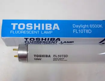 2ks,TOSHIBA FL10T8D denní SVĚTLO 10W zářivka trubice,10WATT 6500K lineární žárovka,Starý kód FL10D