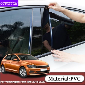 Pro Volkswagen Polo Mk6 Virtus Sedan 2018-2020 Car Styling Auto, Okno, Čalounění Nálepka Prostředním Sloupci Samolepky Externí Příslušenství