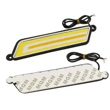 HYZHAUTO 2ks LED Světla pro Denní svícení COB Mlhová Světla Bílá Žlutá/Oranžová Flexibilní Auto DRL směrová Světlo Jízdy Lampa 12V