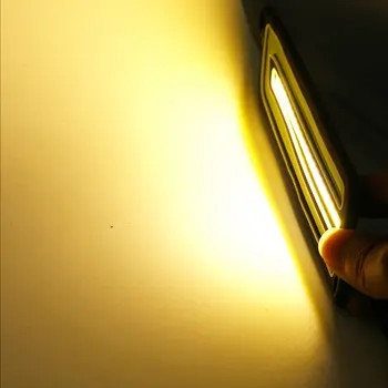 HYZHAUTO 2ks LED Světla pro Denní svícení COB Mlhová Světla Bílá Žlutá/Oranžová Flexibilní Auto DRL směrová Světlo Jízdy Lampa 12V