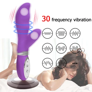 AAA Baterie 30 Frekvence Klitorisu G Spot Dvojité Motory Airwaves Vibrátor, Sex Výrobky, Sexuální Hračky